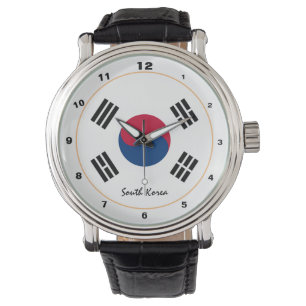 Korean Flag & South Korea trendy fashion /design Watch