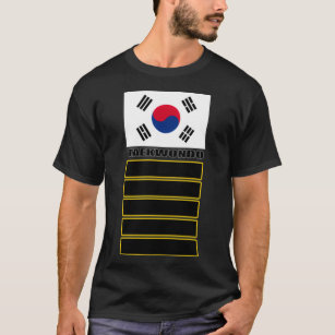 Korean flag Taekwondo 5th Dan T-Shirt