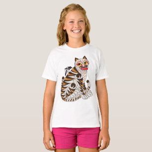 Korean Folk Art Tiger T-Shirt - Traditional Minhwa