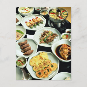 Korean food postcard