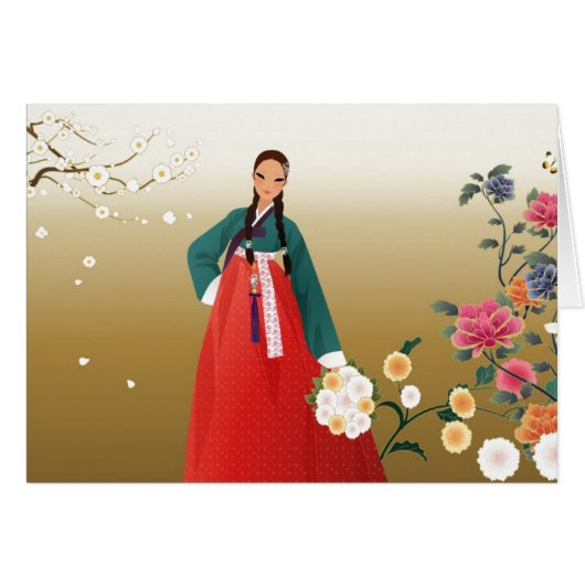 Korean Girl in Summer Cards (Front Horizontal)