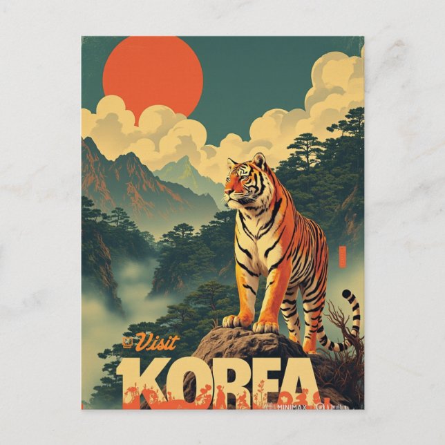Korean Guardian Tiger Postcard (Front)