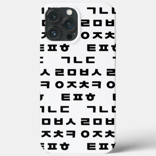 Korean  Hangul Alphabet iPhone 13 Pro Max Case