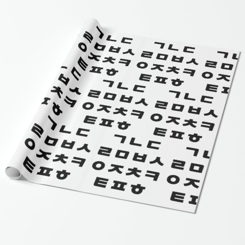 Korean  Hangul Alphabet Wrapping Paper