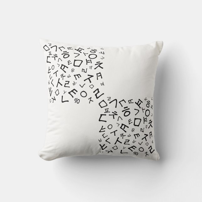 Korean/Hangul - The Korean alphabet 14 consonants Throw Pillow (Front)