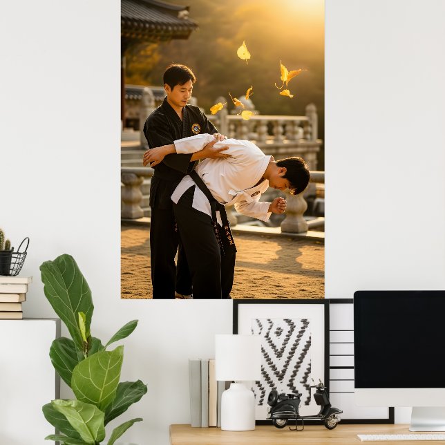 Korean Hapkido Self Defense Poster (Home Office)