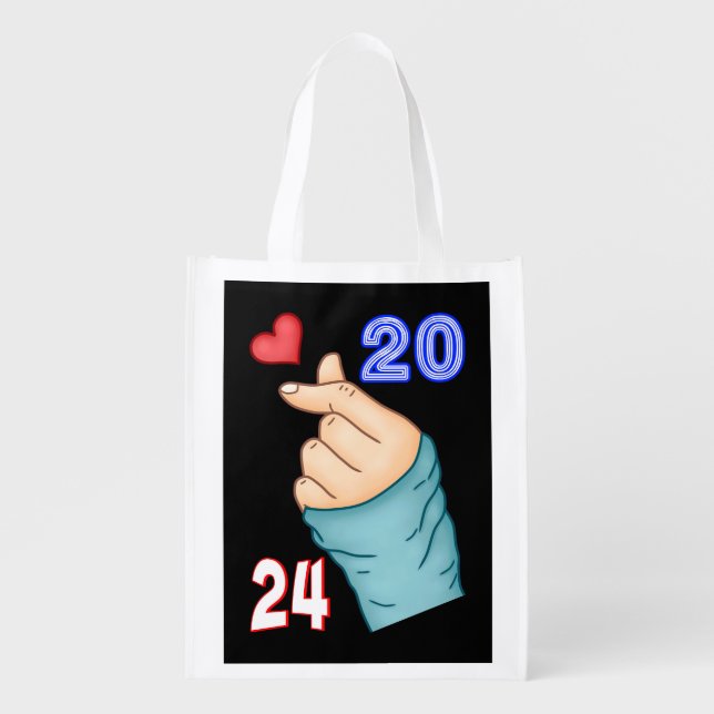 Korean Heart 2024 Grocery Bag (Front)