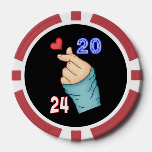Korean Heart 2024 Poker Chips