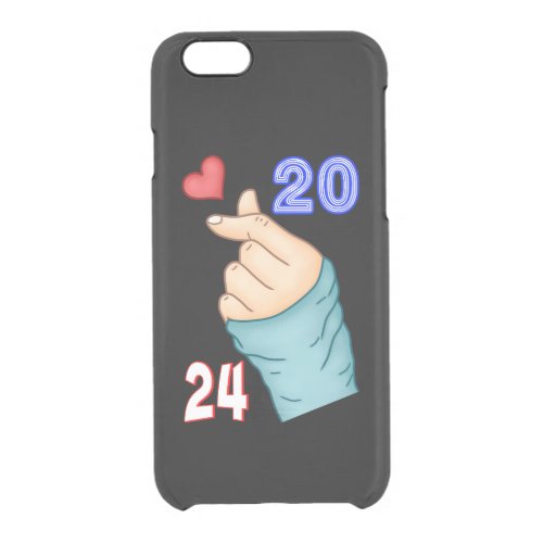 Korean Heart 2024 Clear iPhone 66S Case