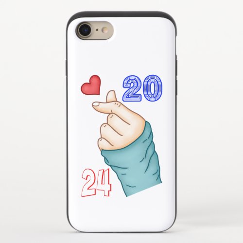 Korean Heart 2024 iPhone 87 Slider Case