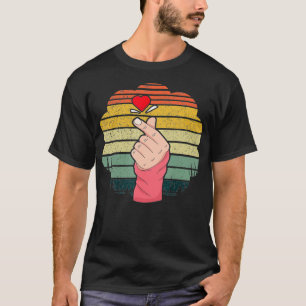 Korean Heart Saranghae Korean Finger KPop KDrama T-Shirt