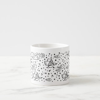 Korean Jagae 자개 (Mother of Pearl) Design Espresso Cup