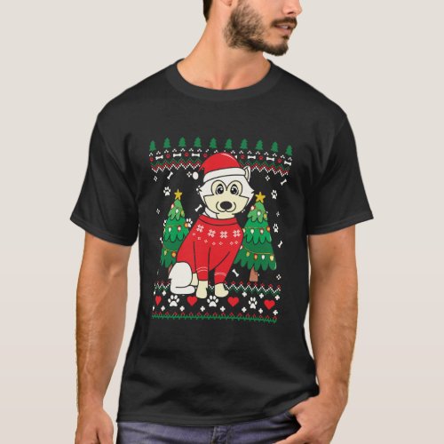 Korean Jindo Christmas Ornament Tree Xmas Dog Mom  T_Shirt