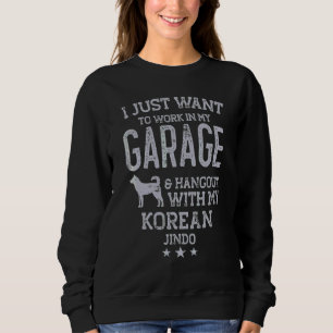 Korean Jindo Dad Car Garage Hangout Men Sweatshirt