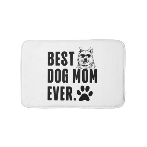 Korean Jindo Mommy Mom Best Dog Mom Ever Wo Bath Mat