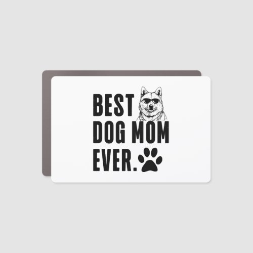Korean Jindo Mommy Mom Best Dog Mom Ever Wo Car Magnet