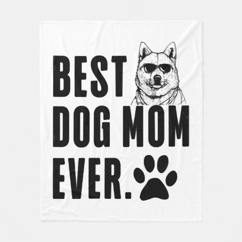 Korean Jindo Mommy Mom Best Dog Mom Ever Wo Fleece Blanket