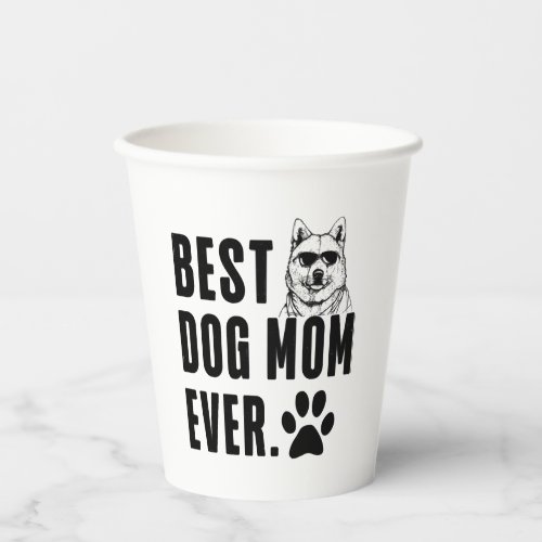 Korean Jindo Mommy Mom Best Dog Mom Ever Wo Paper Cups