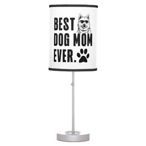 Korean Jindo Mommy Mom Best Dog Mom Ever Wo Table Lamp