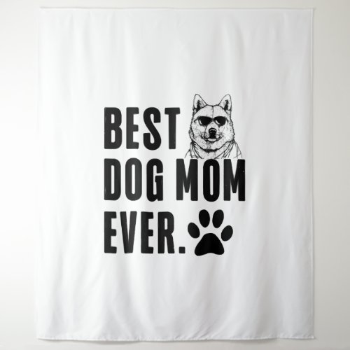 Korean Jindo Mommy Mom Best Dog Mom Ever Wo Tapestry