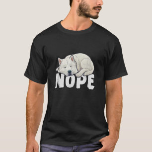 Korean Jindo Nope Funny Lazy Pet Dog Cute  T-Shirt