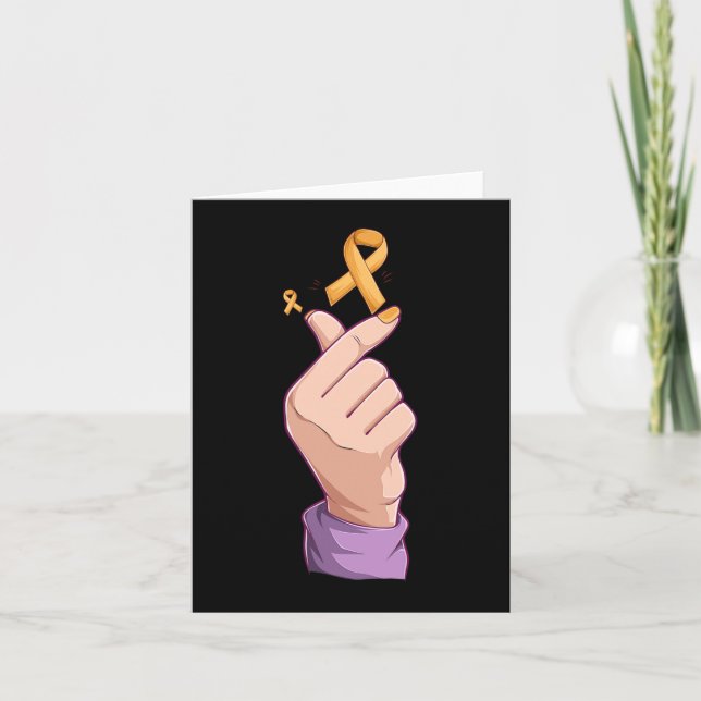 Korean K Pop Costume Childhood Cancer Awareness Bo Card (Front)