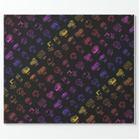 Korean K-Pop Gift Wrap Paper Food Rainbow, Zazzle