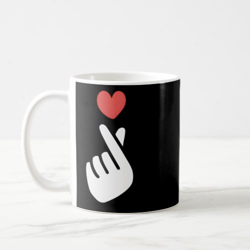 Korean K_Pop I Love You Saranghae Hand He Symbol  Coffee Mug