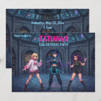 Korean K-Pop Inspired Birthday Invitation