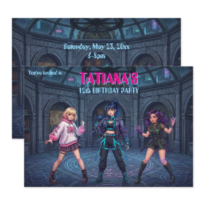 Korean K-Pop Inspired Birthday Invitation