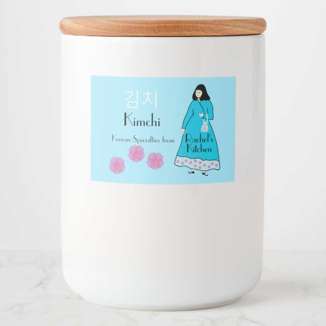 Korean Kimchi Jar Food Label (Front)