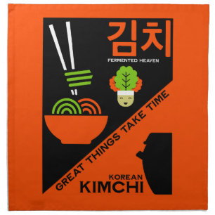 Korean Kimchi Kitchen Art Cloth Napkin