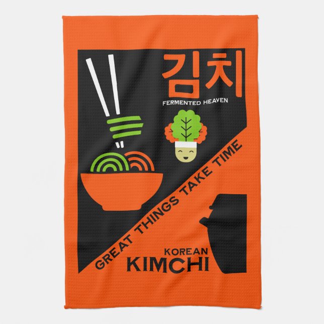 Korean Kimchi Kitchen Art Kitchen Towel (Vertical)
