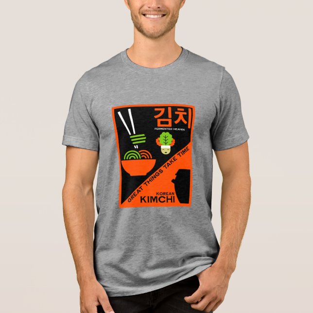 Korean Kimchi Kitchen Art Tri-Blend Shirt (Front)