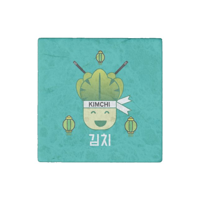 Korean Kimich Healthy Cabbage Food Probiotics  Apr Stone Magnet (Front)