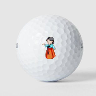 Korean lady golf balls