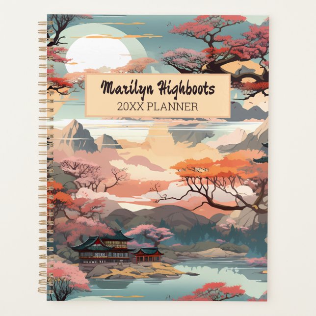 Korean Landscape Planner in Pink, Orange, and Teal (Front)