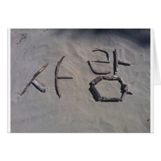 KOREAN LANGUAGE LOVE SYMBOLS SMOKING GREY GRAY SAN (Front Horizontal)