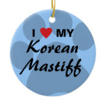 Korean Mastiff Monogram Ceramic Ornament