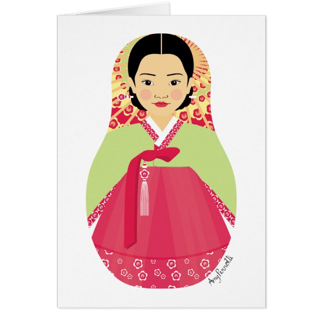 Korean Matryoshka Card (Front)