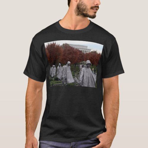Korean Memorial and Lincoln Memorial Fall T_Shirt
