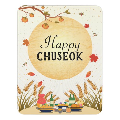 Korean Mid_Autumn Festival Chuseok Picnic Door Sign