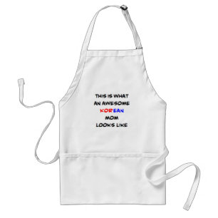 korean mom, awesome adult apron
