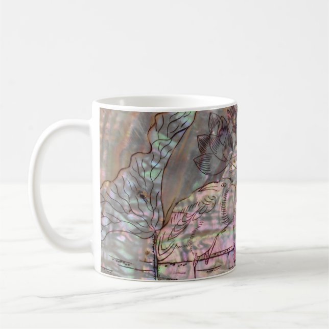 Korean Mother of Pearl Design Coffee Mug (Left)