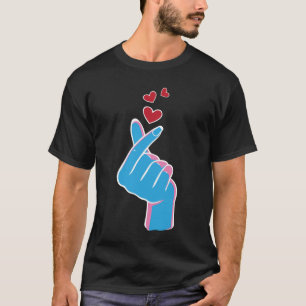 Korean Music Finger Heart Kpop Seoul Hallyu T-Shirt