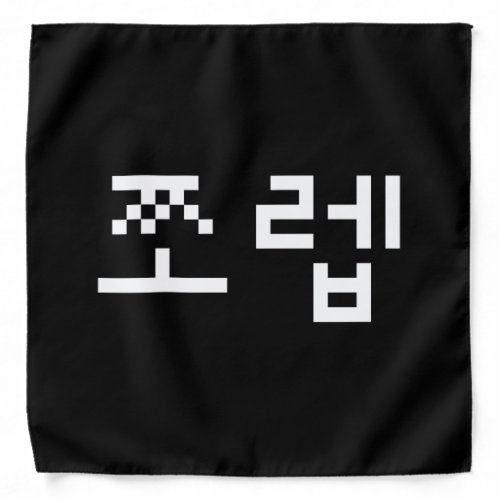 Korean Newb 쪼렙 Jjoleb  Hangul Language Bandana