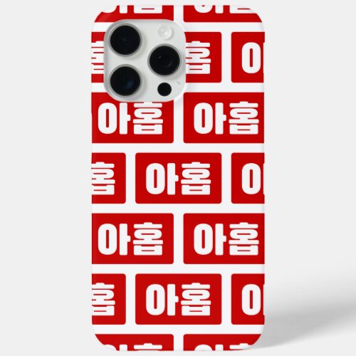 Korean Number 9 Nine 아홉 Ahop Hangul iPhone 15 Pro Max Case