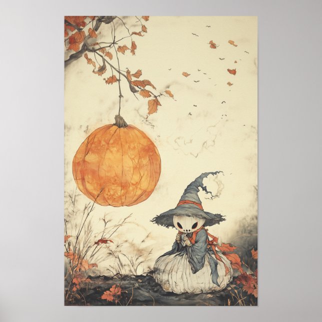 Korean Painting Style Halloween Poster  (Front)