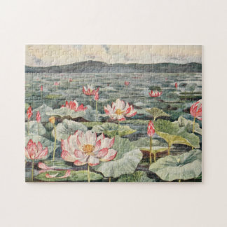 Korean Palace Lotus Pond Jigsaw Puzzle