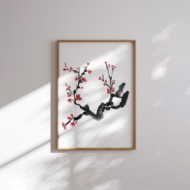 Korean Plum Blossom Ink Painting Poster (Creator Uploaded)